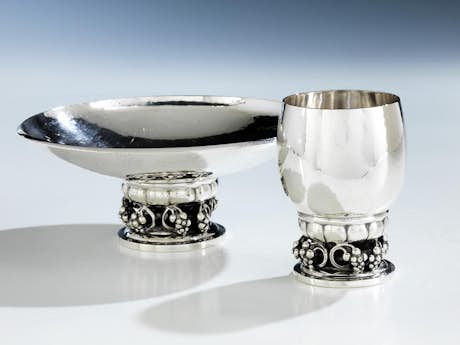 Zwei Objekte von Georg Jensen-Silber